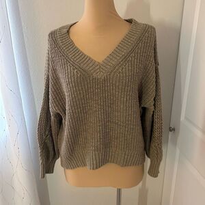 American Eagle Green Knit Sweater L